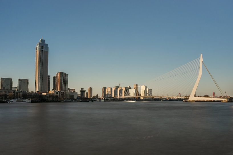 Panorama of Erasmus Bridge and Zalm Harbour Tower by Patrick Verhoef
