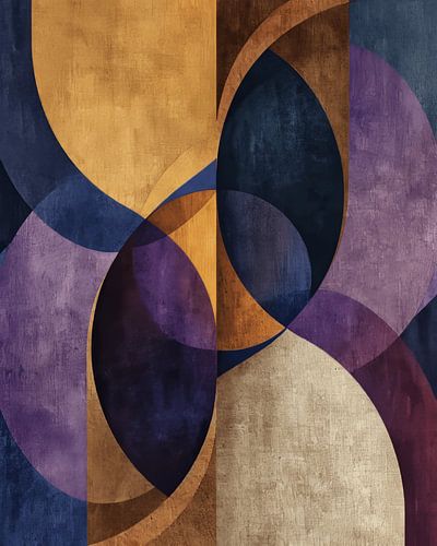 Moderne und abstrakte Formen in warmen Farben