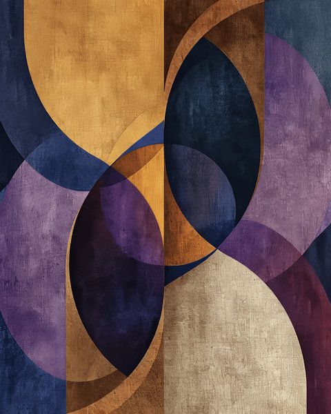Modern and abstract shapes in warm colours by Studio Allee
