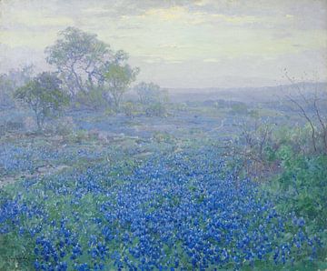 Julian Onderdonk~A Cloudy Day, Bluebonnets nabij San Antonio, Texas