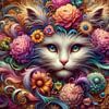 Les murmures du chat fleur sur Digital Picture Art
