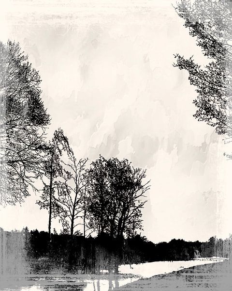 Abstract Nature Landscape in the Netherlands by Mad Dog Art