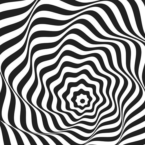 Optical illusion wavy lines in star shape