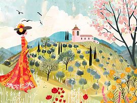 Woman in Countryside by haroulita