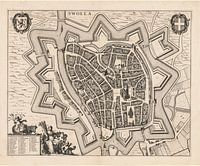 Plattegrond van Zwolle van ca 1657
