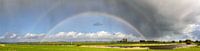 Doppelter Regenbogen über dem IJssel  von Sjoerd van der Wal Fotografie Miniaturansicht