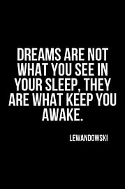 Dreams are not what you see in your sleep, they are what keep you awake by Vicky Hanggara