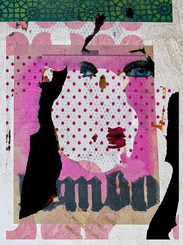 The face with the pink dots