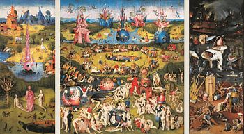 Painting Garden of Delights (full triptych) - Hieronymus Bosch