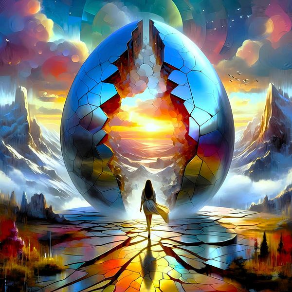 Reise durch das kosmische Eierportal von A.D. Digital ART