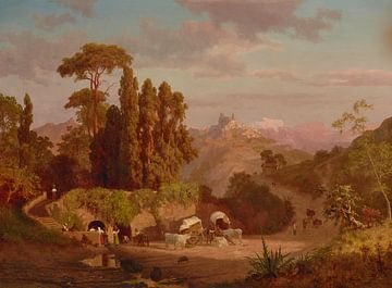 Gezicht op Subiaco, Italië, Albert Bierstadt