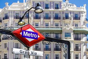Gran Via metro station in Madrid