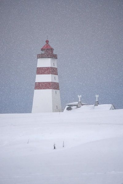 Alnes lighthouse in the winter, Godøy, Norway by qtx