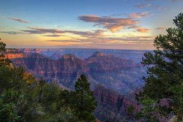 Zonsondergang Grand Canyon (North-Rim) van Bergkamp Photography