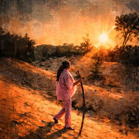 Abfahrt bei Sonnenuntergang von Geert Van Baelen