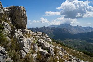 Felsen und Wolken. Gebirgslandschaft in Spanien