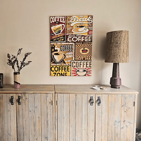 Kundenfoto: altes Plakat Kaffee von nayyara art, auf Leinwand