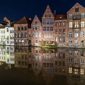 Kraanlei in Gent schön gespiegelt von Meindert Marinus