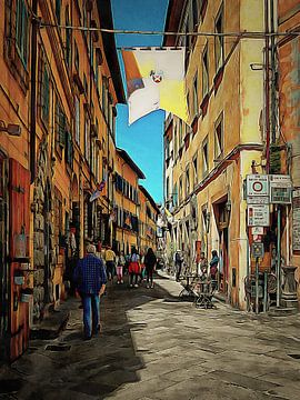Main Street Cortona Tuscany