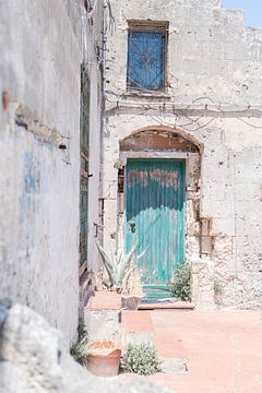 Turquoise door of Matera by DsDuppenPhotography