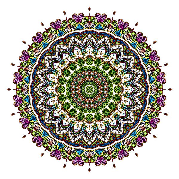 Mandala bloem van Marion Tenbergen