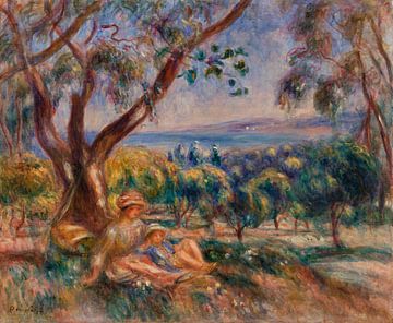 Renoir, Landschap met figuren, omgeving van Cagnes (1910) van Atelier Liesjes