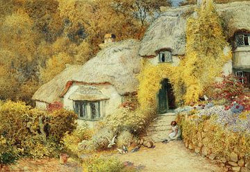 Arthur Claude Strachan,Cottages à Selworthy, Somerset