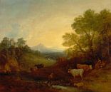 Landschap met Vee, Thomas Gainsborough van Meesterlijcke Meesters thumbnail