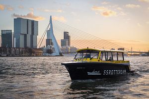 Watertaxi met Erasmusbrug
