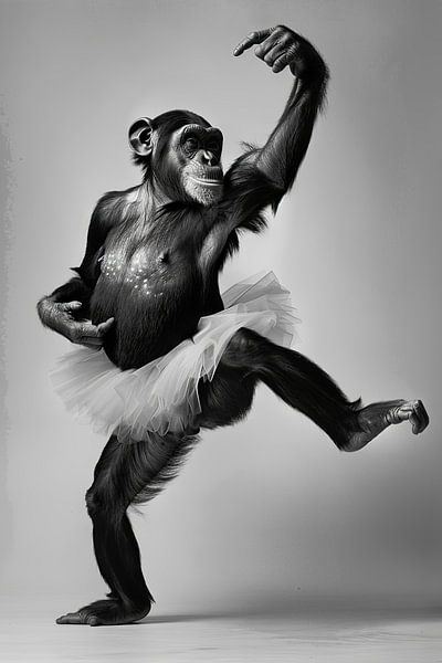 Ballerine singe par Poster Art Shop