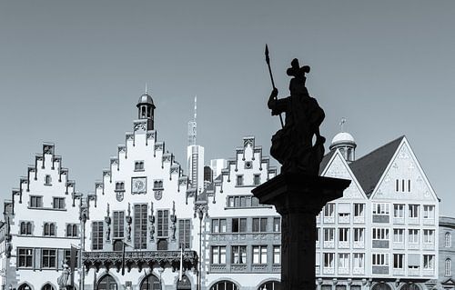 Römer am Römerberg in Frankfurt am Main - monochrome by Werner Dieterich