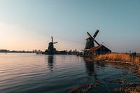 Zaanse sunset by the water