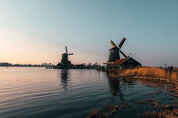 Zaanse sunset by the water by Danny Brandsma