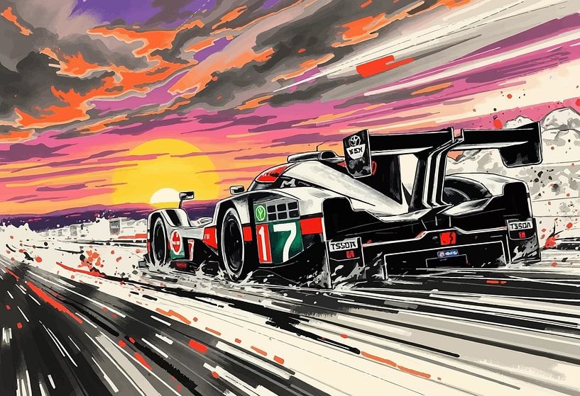 Toyota TS010 – Ink of the Circuit Japanese Art by MIROKKU