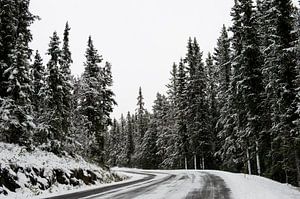 Verschneite Straßen - Eis und Schnee im Herbst - Hemsedal, Norwegen von Lars Scheve