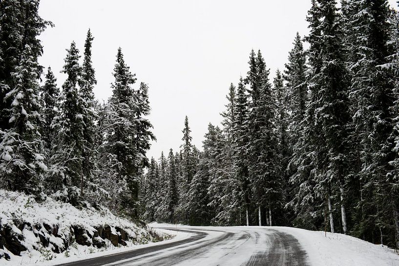 Routes enneigées - glace et neige en automne - Hemsedal, Norvège par Lars Scheve