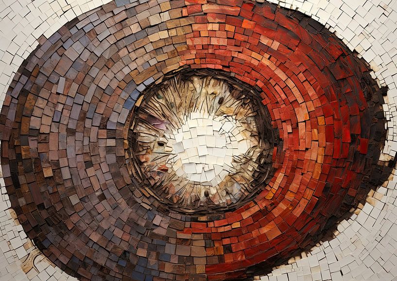 Mozaiek Vortex van Abstract Schilderij