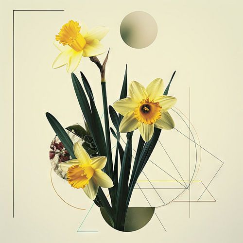 Narcissen - Helder narcissen-kunstwerk