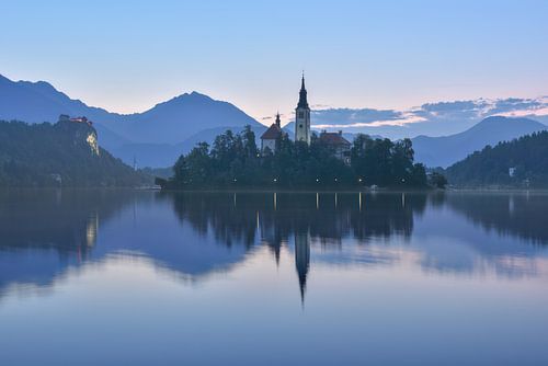 Blue hour at Lake Bled - Beautiful Slovenia