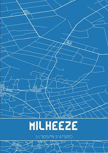 Blaupause | Karte | Milheeze (Nordbrabant)