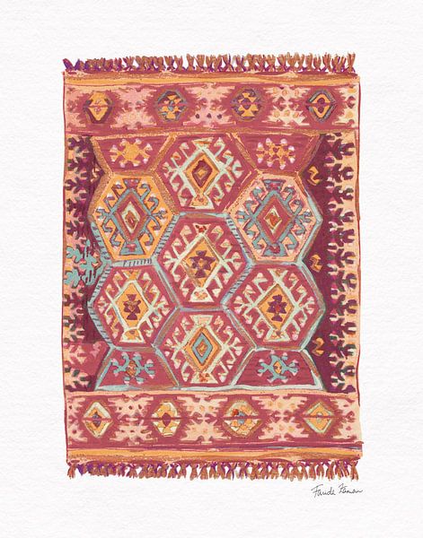 Warm Moroccan Rug II, Farida Zaman by Wild Apple