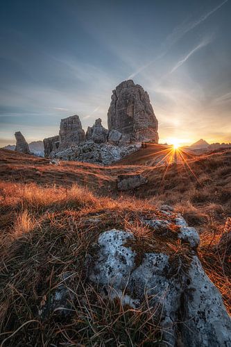 Zonsopgang bij de Cinque Torri
