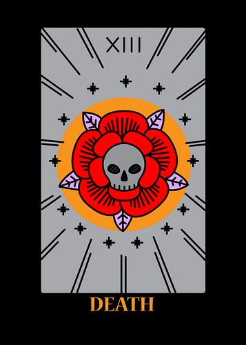 Death Tarot Card XIII Spiritual Wall Decoration Art Print