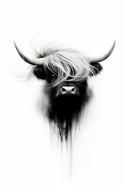 Harmonie des Highlanders écossais en noir et blanc par Karina Brouwer