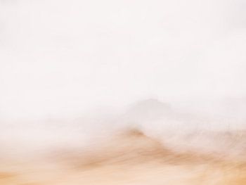 Undulating mountains in the minimalist landscape