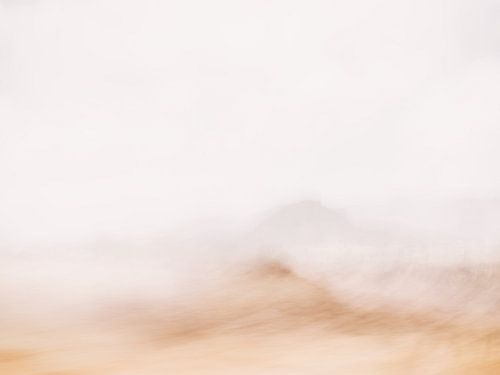 Undulating mountains in the minimalist landscape