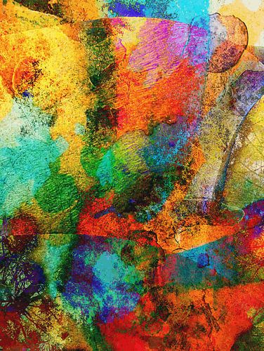 Modern, Abstract Digitaal Kunstwerk – Tripping on Fireworks