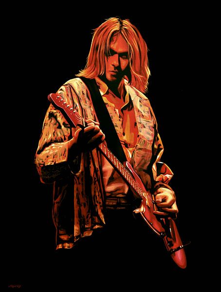 Kurt Cobain Nirvana Schilderij van Paul Meijering