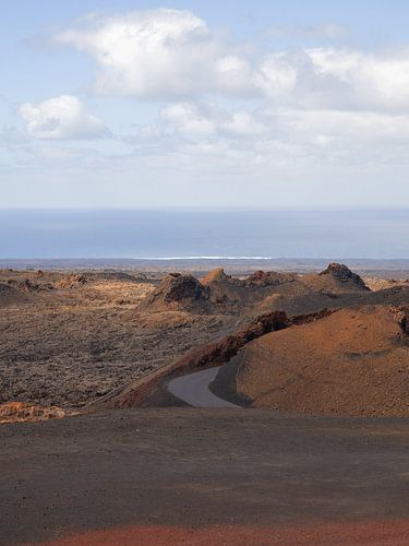 Timanfaya Maan landschap op Lanzarote, Spanje