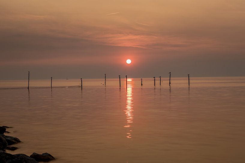 Poles in the sea by Marian van der Kallen Fotografie